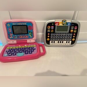 Leapfrog and Vtech Interactive Pink and Silver Kids Learning Laptop